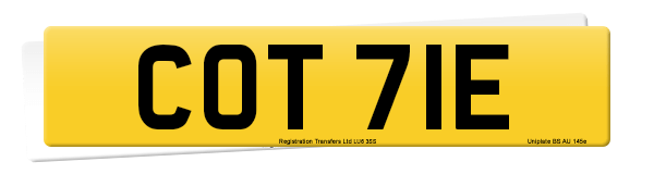 Registration number COT 71E